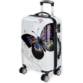 Deuba Reiskoffer Butterfly M polycarbonaat 42l 56x37x23cm