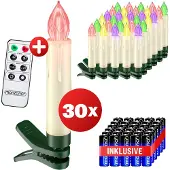 Monzana LED Kerstboomverlichting 30 stuks Multicolor incl Batterijen