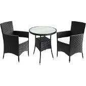 Casaria Polyrotan Tuinset 3-delig incl kussens