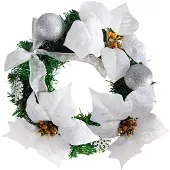 Deuba Kerstkrans Wit Ø22cm