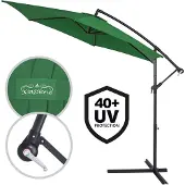 Kingsleeve Zweefparasol Groen Alu Ø300cm UV-bescherming 50+