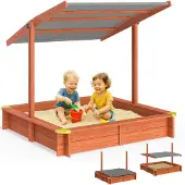 Spiel Werk Zandbak Max 140x140cm incl Zonbescherming UV 50+