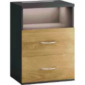 Casaria Nachtkastje Jamie Hout/Grijs 55x40x28cm