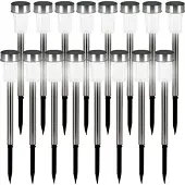 Deuba Tuinverlichting – Led lamp – 16 stuks – IP44 – Waterdicht – Wit – RVS