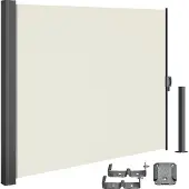 Casaria Windscherm Nosara Crème 180x300cm Uittrekbaar