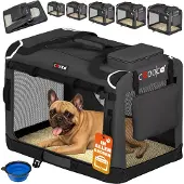 Cadoca Hondentransportbox Antraciet M 60x42x44cm