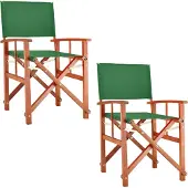 Casaria Regiestoel Cannes Set van 2 Groen Eucalyptus FSC-gecertificeerd