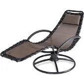 Casaria Relax Lounger Eve Mocha met schommelfunctie