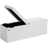 Casaria Bank Wit 115x38x38cm met scharnierend deksel