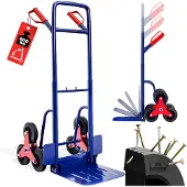 Gardebruk Steekwagen Blauw Rood Staal 65x47x115cm 200kg Trap