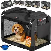 Cadoca Hondentransportbox Antraciet L 70x52x50cm