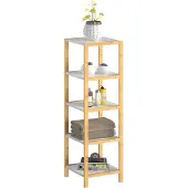 Casaria Sokkel Bamboe Wit 140x33x34cm