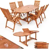 Casaria Tuinset Vanamo 7-delig Eucalyptushout FSC-gecertificeerd