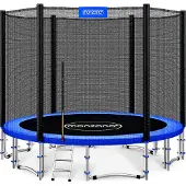 Monzana Trampoline Blauw Ø427cm incl Veiligheidsnet & Ladder