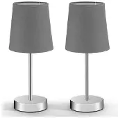 Monzana Tafellamp Lumière Set van 2 Grijs RVS 32x13x13cm