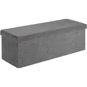 Casaria Opbergbank Antraciet Koord 114x38x38cm MDF opvouwbaar