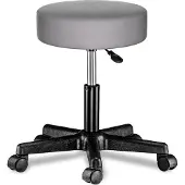 Casaria Verstelbare Draaikruk - 46/60cm Zithoogte – 1 Stuks Grijs