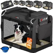 Cadoca Hondentransportbox Antraciet XL 82x56x58cm
