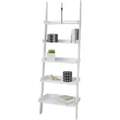 Casaria Ladderrek Wit met 5 Planken 180cm