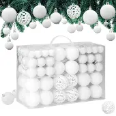 Casaria Kerstballen Wit 100-delig