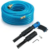 Monzana Persluchtslang Haspel + Nagelpistool Blauw Zwart 20M