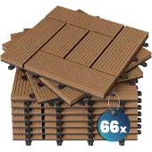 Casaria Tegels 66 stuks Mozaïek Terracotta WPC 30x30cm