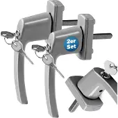 Monzana Raamsluiting 2 stuks Zilver incl Slot