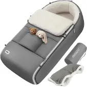 Monzana Voetenzak voor kinderwagen Grijs gevoerd incl tas