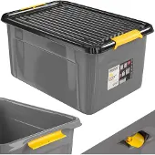 Monzana Opbergbox Grijs/Antraciet 58x39x25cm stapelbaar