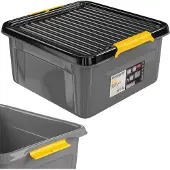 Monzana Opbergbox Grijs/Antraciet 39x39x16cm stapelbaar