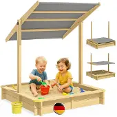 Spiel Werk Zandbak - Hout Zonnedak UV 50+ Samu - 120x120x120cm