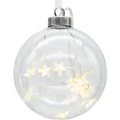 Casaria Kerstbal Glas Ø 9,5cm LED Warmwit
