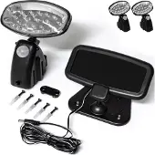 Monzana LED Solar Wandlamp Set van 2 Bewegingsmelder