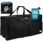 Monzana Reistas Zwart Polyester PVC 85x43x44cm 160L Trolly