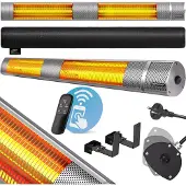 Monzana Infraroodstraler 3000W - Incl. Afstandsbediening - Zilver