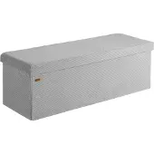 Casaria Opbergbank Grijs Koord 114x38x38cm MDF opvouwbaar