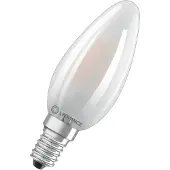 Ledvance LED Filament Kaarslamp E14 - 4W 470lm 2700K 230V - Mat Glas - Ø35mm - Geschikt voor klassiek interieur, wandlampen, hotels
