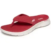 SKECHERS Go Walk Flex Sandaal Holly teenscheider voor dames rood