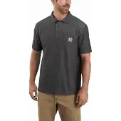 Carhartt Polo Men Midweight S/S Pocket Carbon Heather-XL