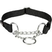 Trixie halsband hond premium halfslip halsband zwart 45-70x2,5 cm