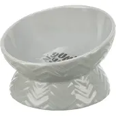 Trixie - Verhoogde Voerbak/Waterbak - Keramiek - Grijs - 350 ML