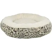 Trixie hondenmand leo soft rond pluche creme/panterprint - 50 cm