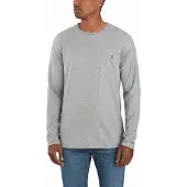 Carhartt Longsleeve Men Force Delmont Relaxed Heather Gray-XL