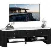 HOMCOM -TV-meubel-140x40x43cm-spaanplaat-zwart