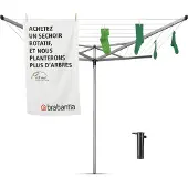 Brabantia Essential droogmolen met bodemhuls - 50 m