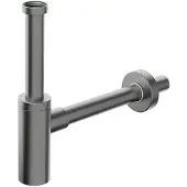 Bonomini Inoxmater Wastafelsifon 5/4", afvoer 32mm, RVS/gunmetal