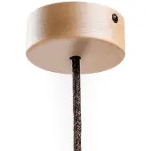 Creative Cables Mini Cilindrische Houten Plafondrozetset Met 1 Centraal Gat