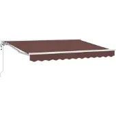 vidaXL Zonnescherm Frame Bruin 350 x 200 cm Polyester met PU-coating