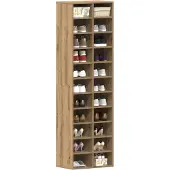 vidaXL Schoenenkast 54x34x183 cm spaanplaat ambachtelijk eikenkleurig