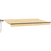 vidaXL Uitschuifbare luifel Geel 350 x 200 cm Stof